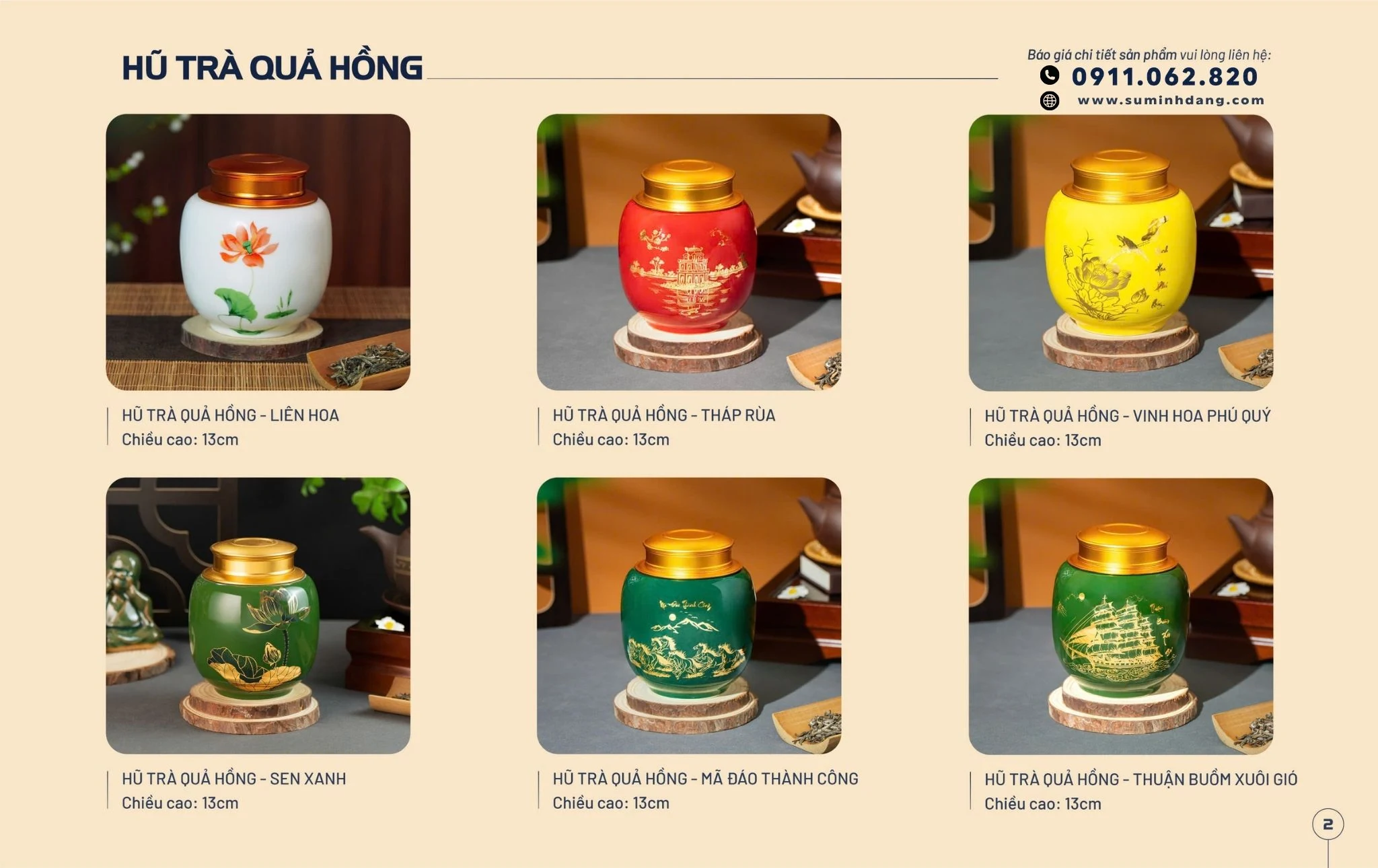 hũ trà quả hồng catalogue minh đăng