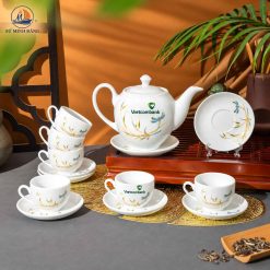 ấm chén in logo Vietcombank